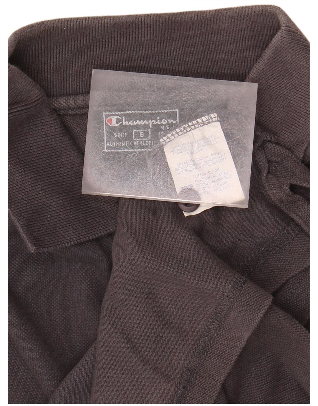 CHAMPION Mens Polo Shirt Small Grey Cotton