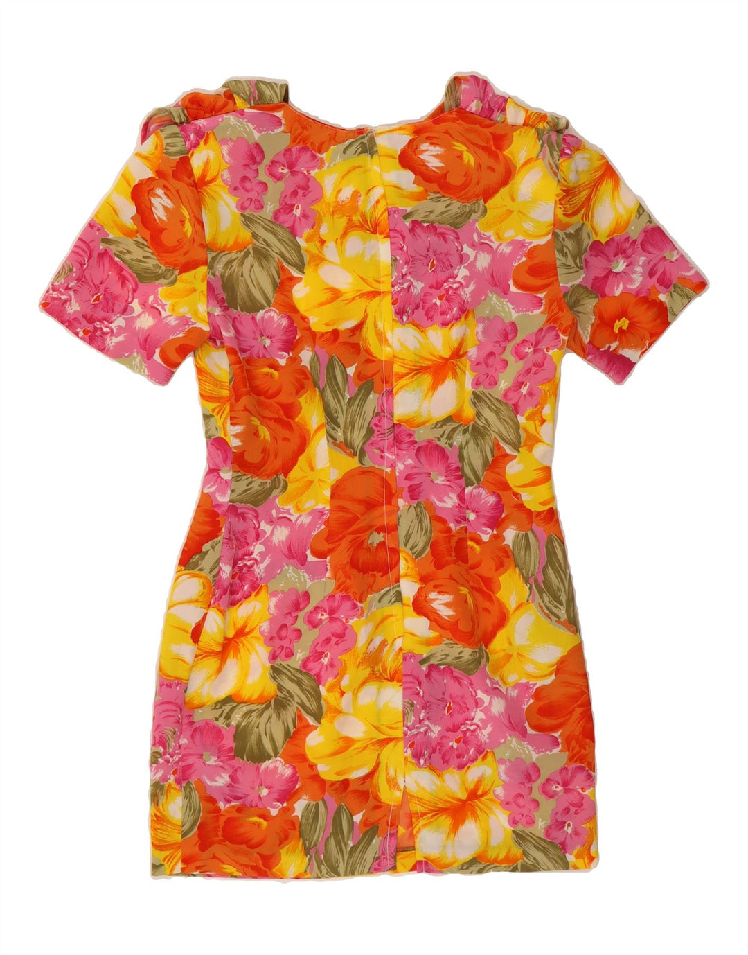 VINTAGE Womens Sheath Dress UK 10 Small Multicoloured Floral Vintage Vintage and Second-Hand Vintage from Messina Hembry 