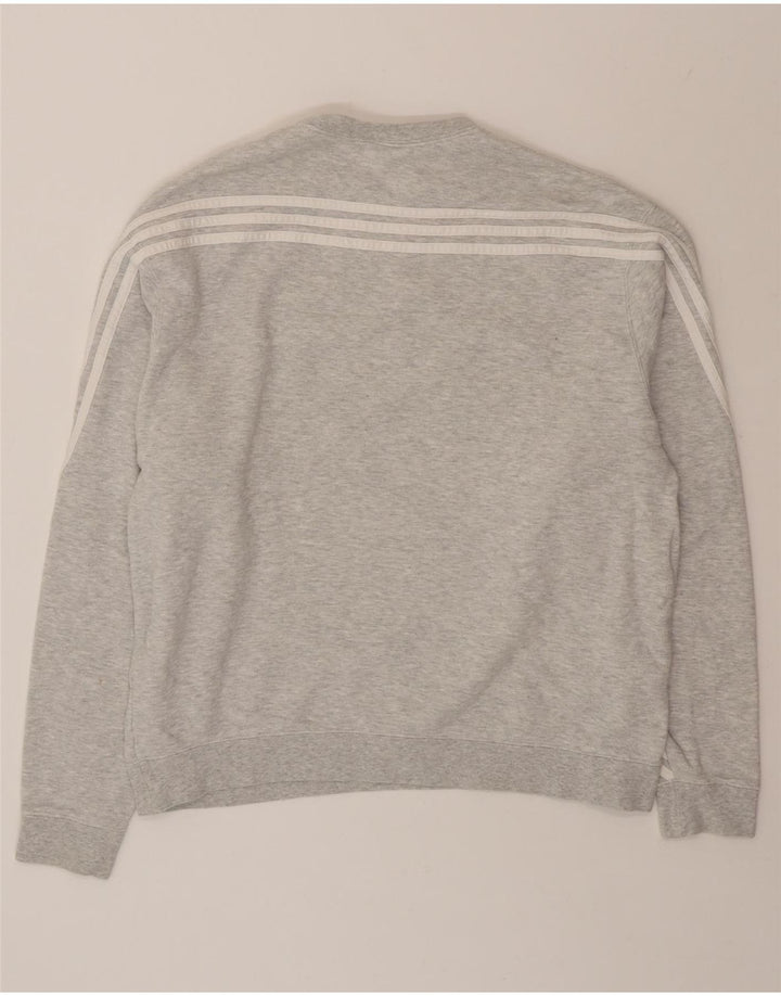 ADIDAS Mens Sweatshirt Jumper Large Grey Cotton Vintage Adidas and Second-Hand Adidas from Messina Hembry 