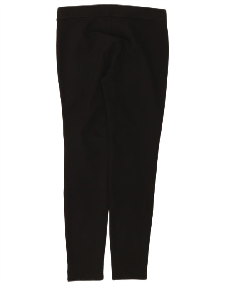 Zara Damen Mid Rise Slim Freizeithose Medium W28 L28 Schwarz Polyester