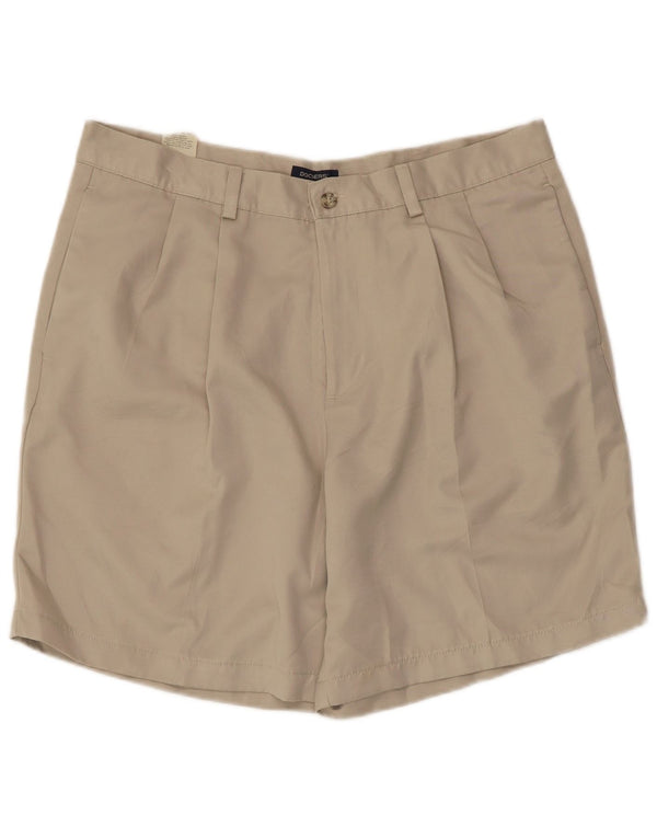 Dockers Herren Pegged Chino Shorts W36 Large Beige Polyester