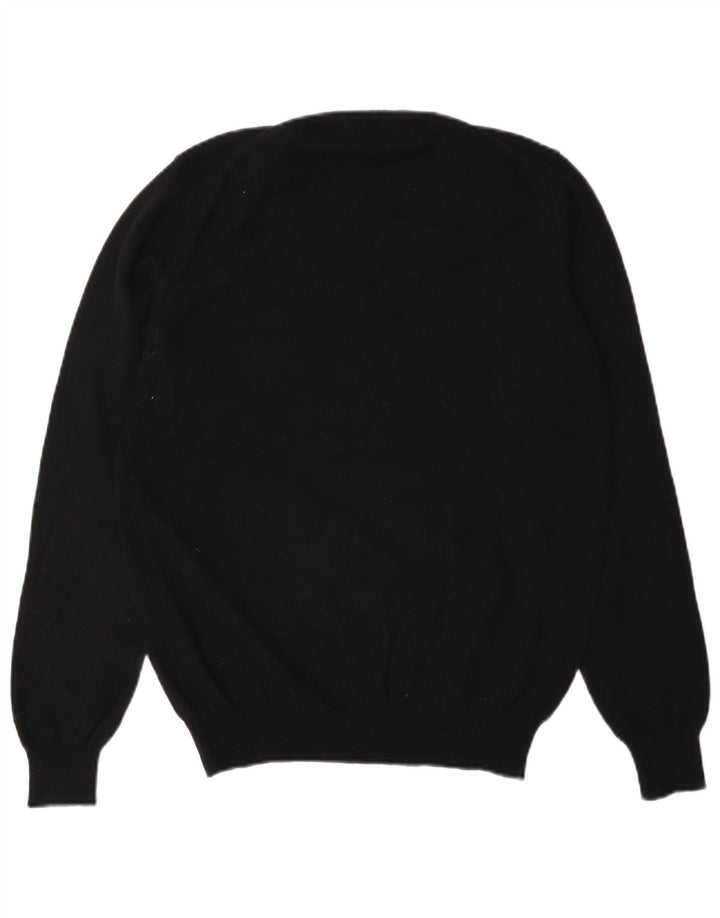 Gant Damen-Pullover mit V-Ausschnitt, UK 14, Größe L, schwarze Wolle