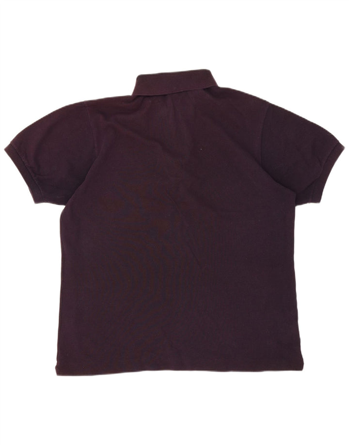 Lacoste Herren-Poloshirt, Größe 5, groß, lila Baumwolle