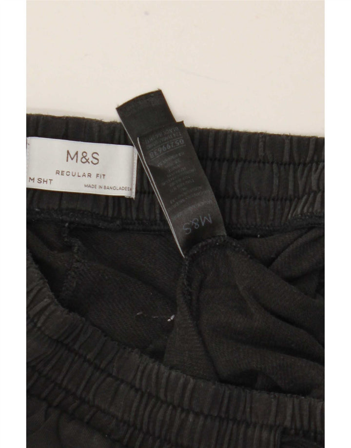 Marks & Spencer Herren-Trainingshose mit normaler Passform, mittelschwarze Baumwolle