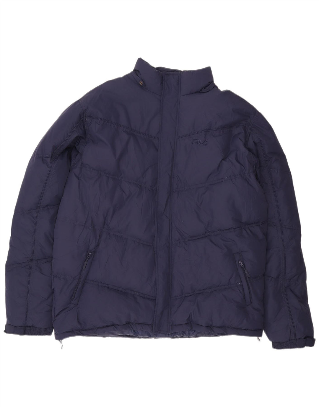 Fila Herren Wattierte Jacke UK 44 2XL Marineblau Polyester
