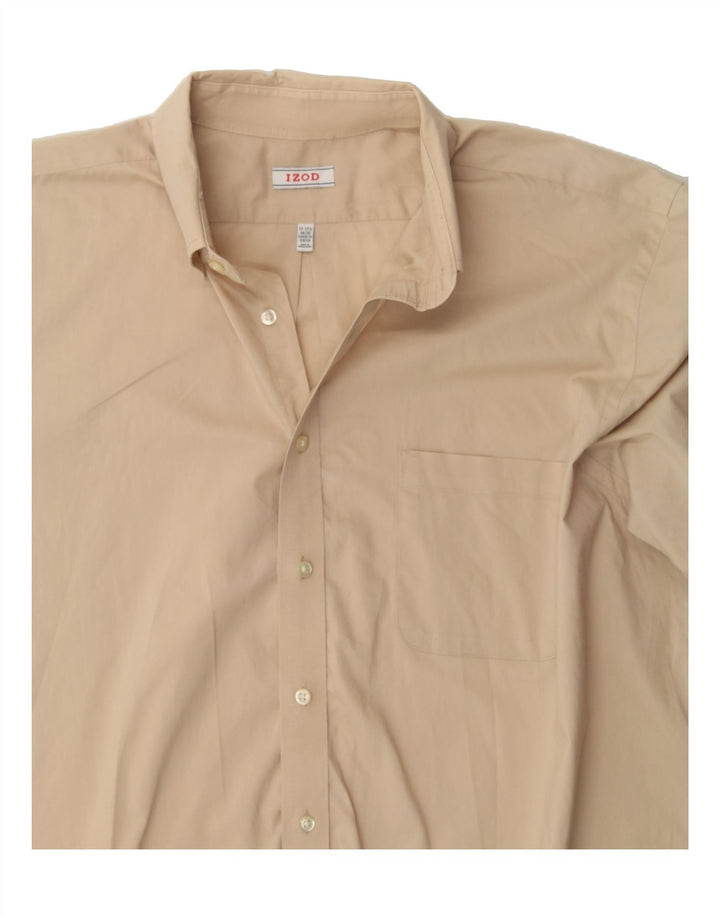 IZOD Mens Shirt Size 17 17 1/2 XL Beige Vintage Izod and Second-Hand Izod from Messina Hembry 