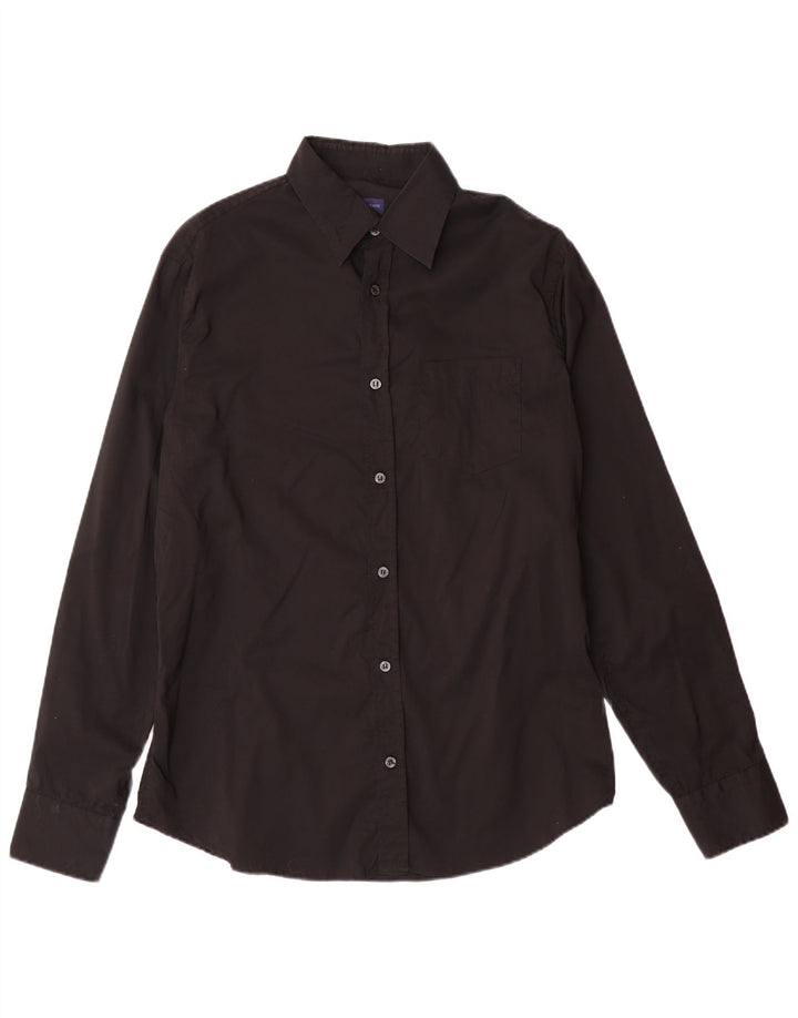 TRUSSARDI JEANS Herrenhemd Große schwarze Baumwolle