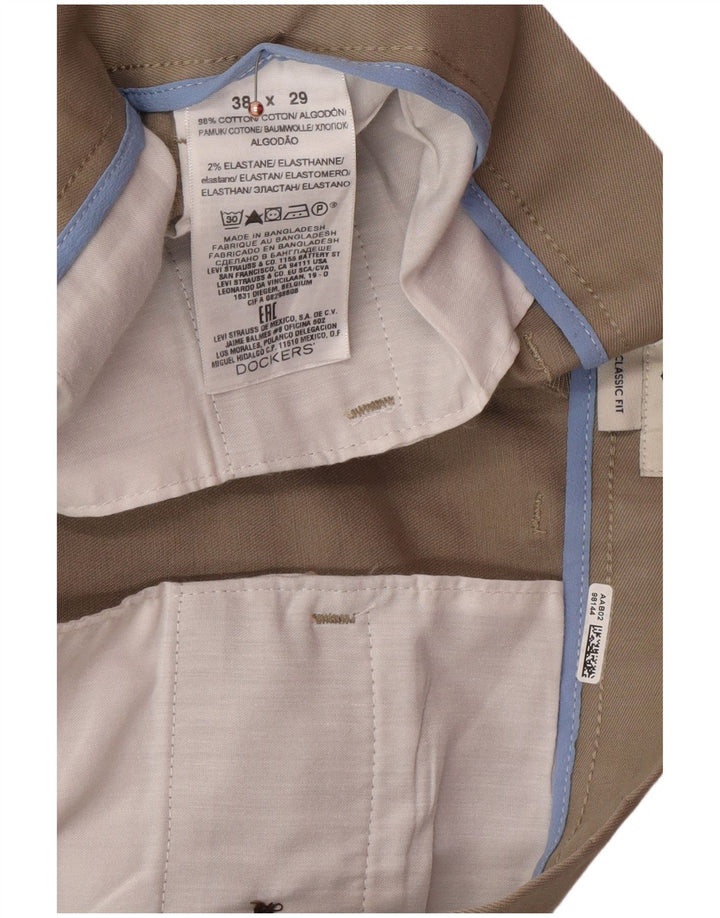 DOCKERS Herren-Chinohose mit klassischer Passform, W38, L29, Beige, Baumwolle, klassisch