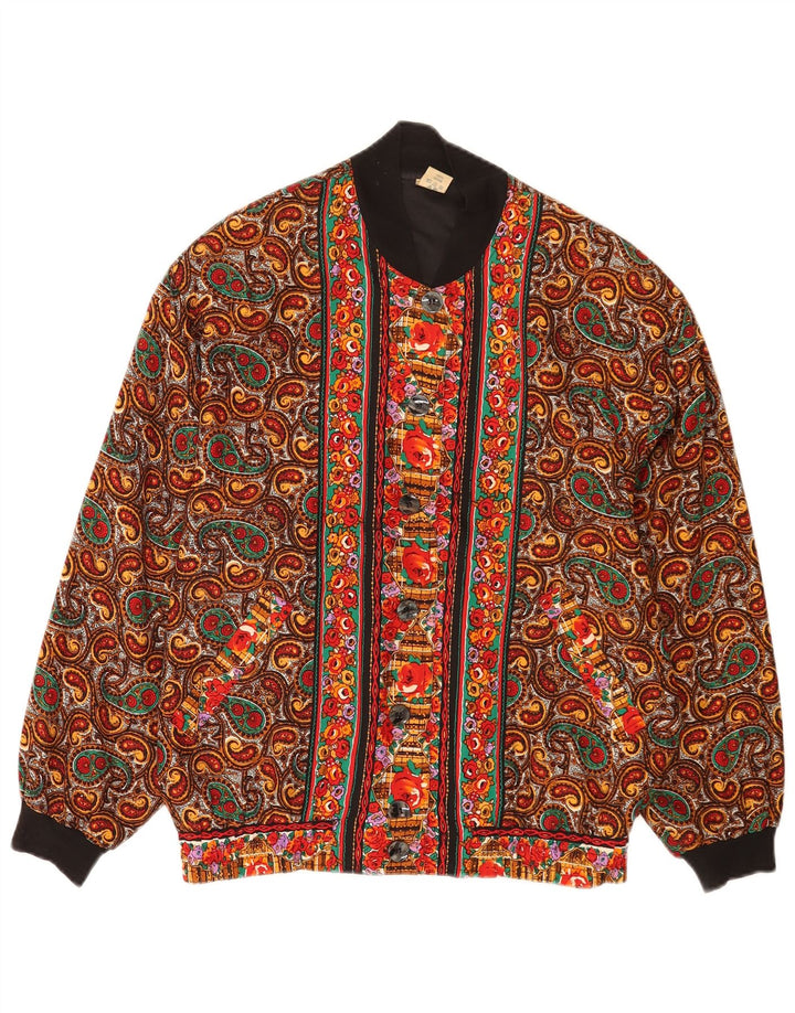 Astor Damen-Bomberjacke in Übergröße, EU 36/38, klein, mehrfarbig, Paisleymuster