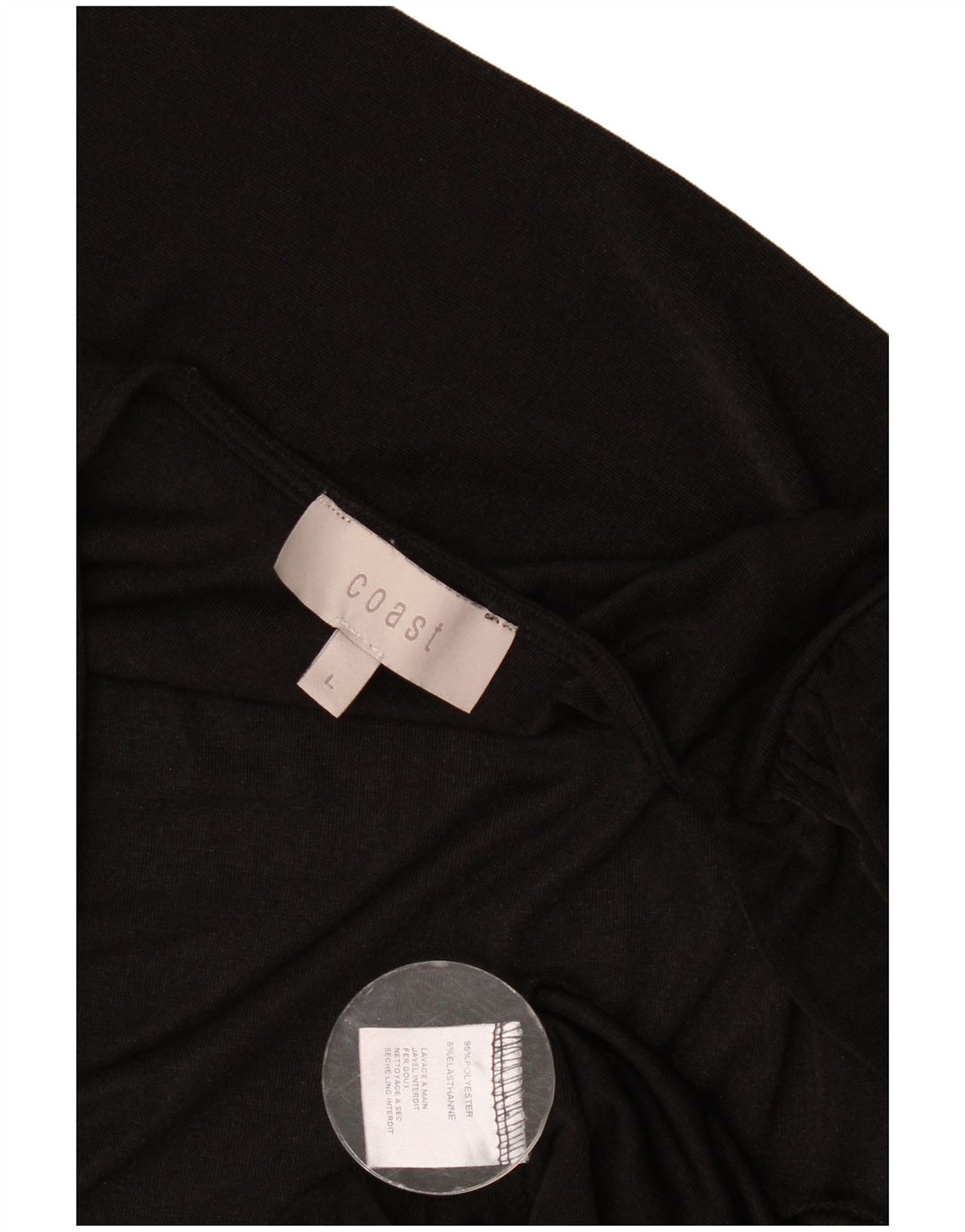 Coast Langarm-Body für Damen, UK 14, Größe L, Schwarz, Polyester