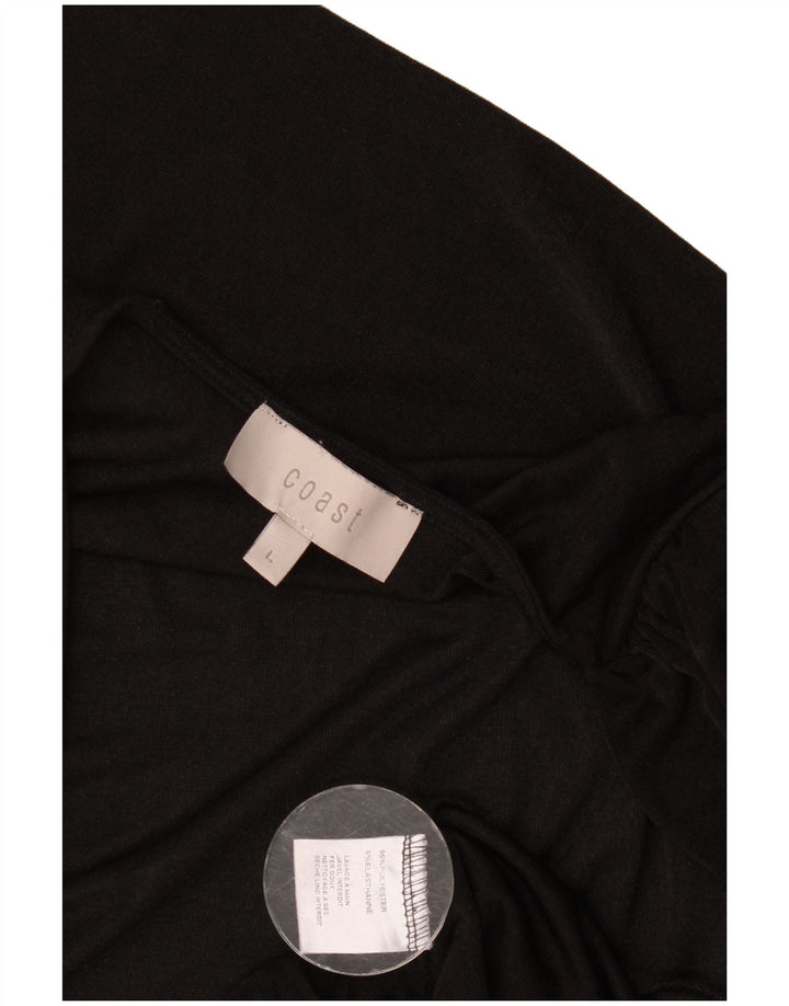 Coast Langarm-Body für Damen, UK 14, Größe L, Schwarz, Polyester