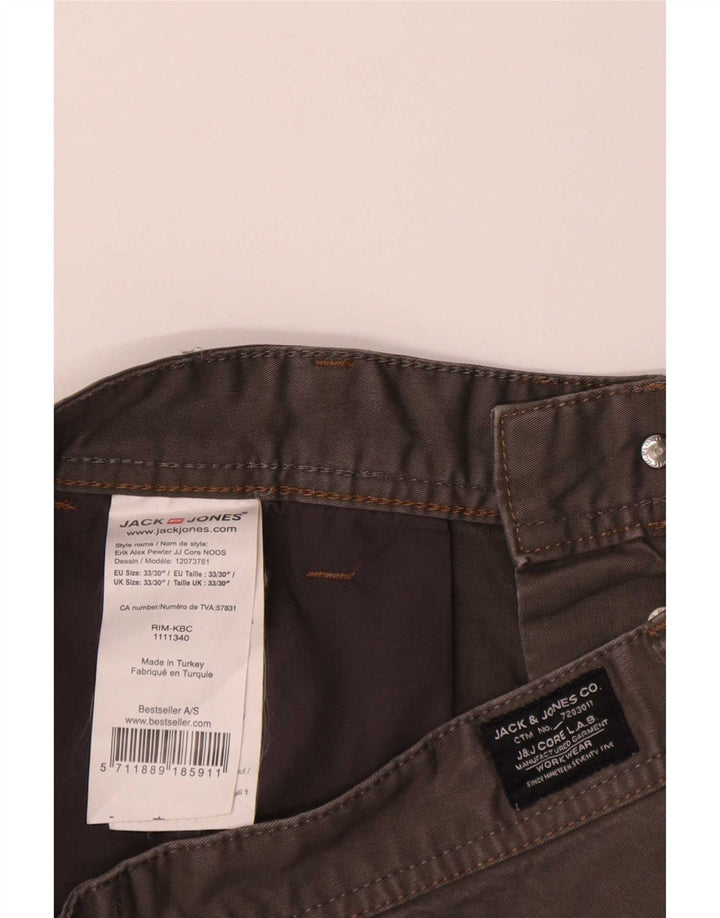 Jack & Jones Herren-Chinoshorts, mittelgroß, W33, graue Baumwolle