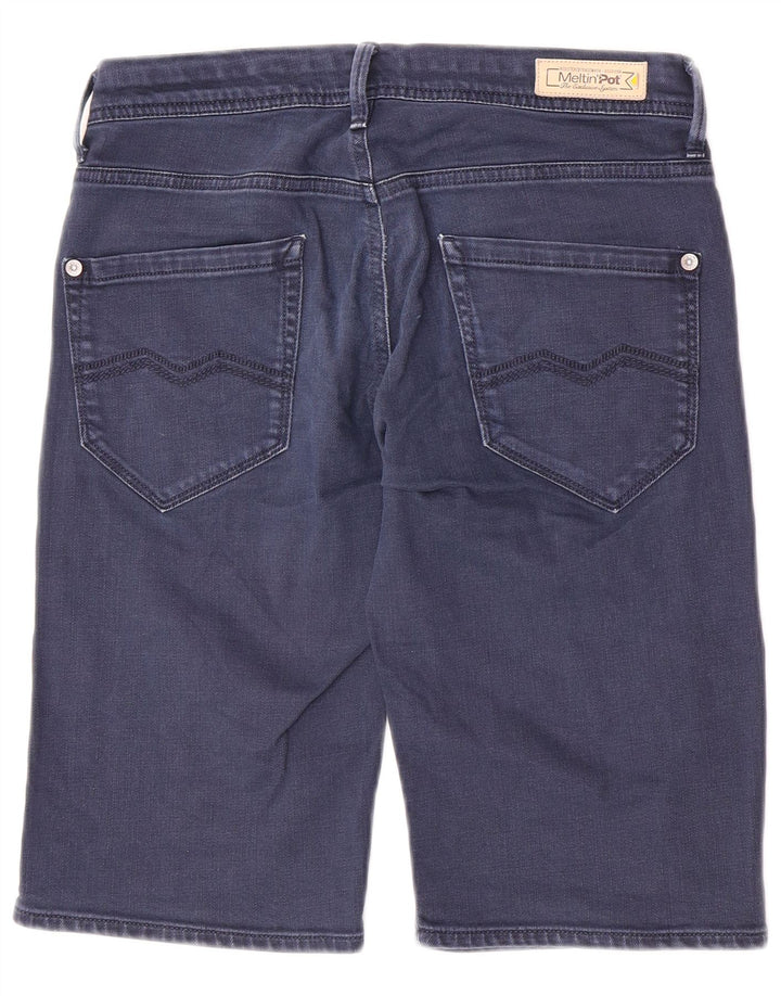 Meltin' Pot Herren-Jeansshorts W31, mittelmarineblaue Baumwolle