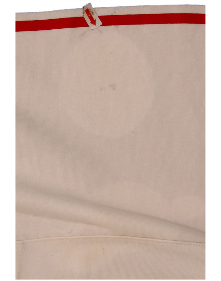 CHAMPION Mens Graphic Hoodie Jumper XL Off White