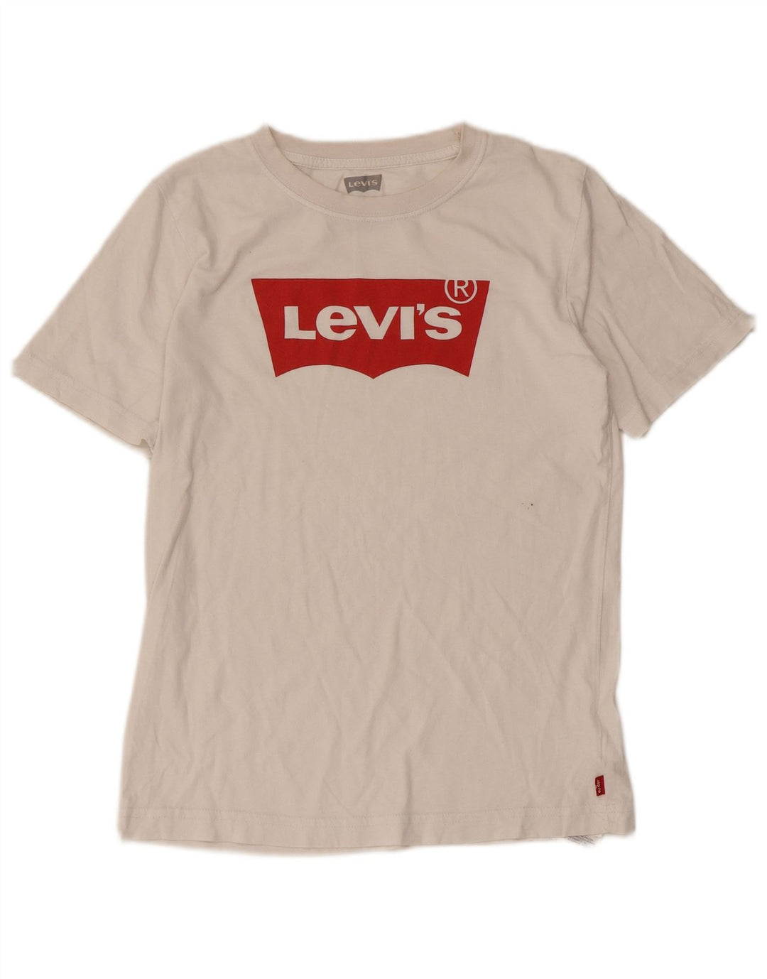 LEVI'S Mädchen-T-Shirt mit Grafik, 13–14 Jahre, weiße Baumwolle