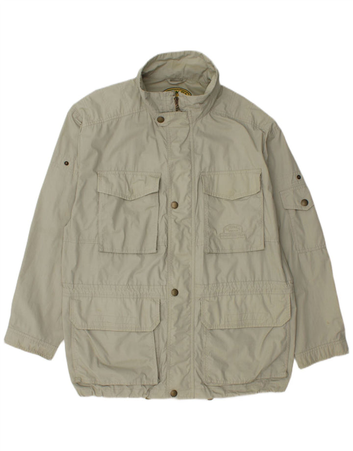 Camel Herren-Utility-Jacke UK 40 Large Beige Polyester