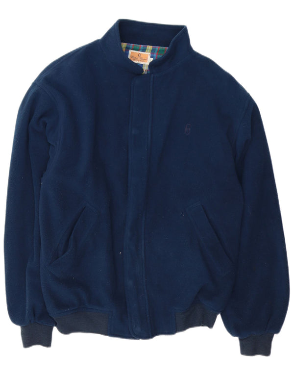 Conte of Florence Herren Bomber-Fleecejacke UK 40 Large Marineblau Polyester