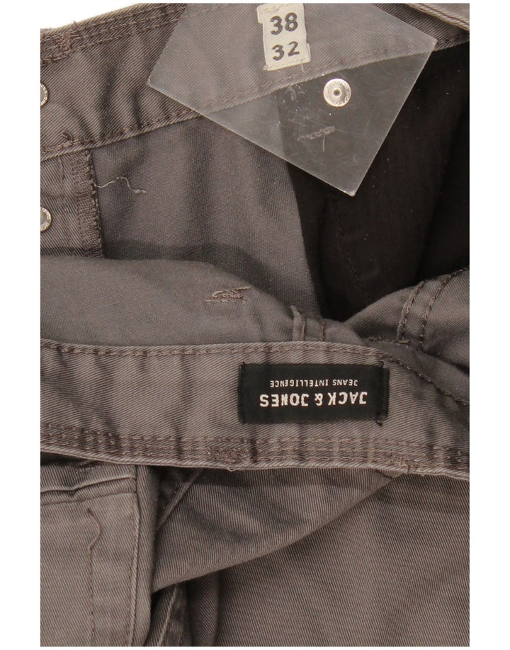 JACK & JONES Gerade Freizeithose für Herren, W38, L32, Grau, Polyester