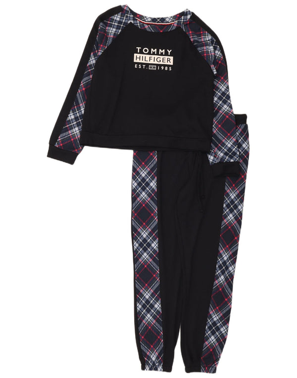 Tommy Hilfiger Damen-Trainingsanzug mit Grafik, Gr. 14, mittelblau, kariert