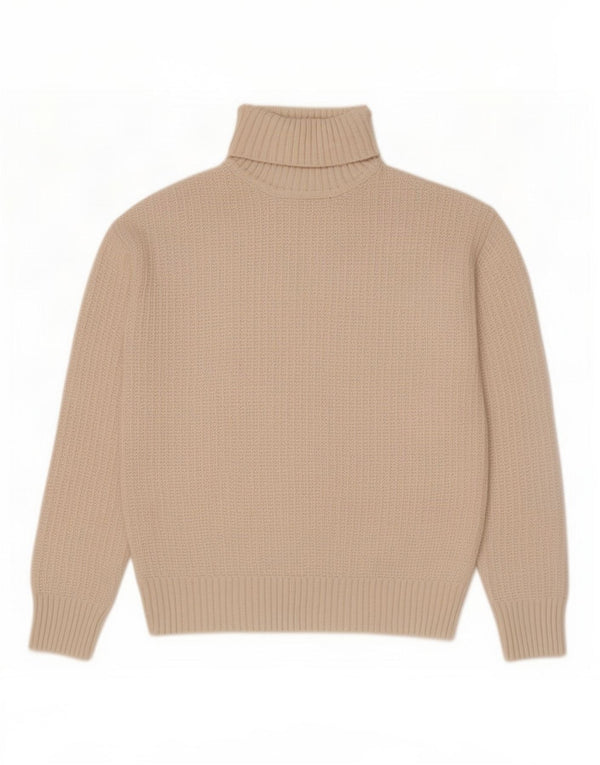 Marks & Spencer Rollkragenpullover für Damen, UK 10, Größe S, Beige, Polyester