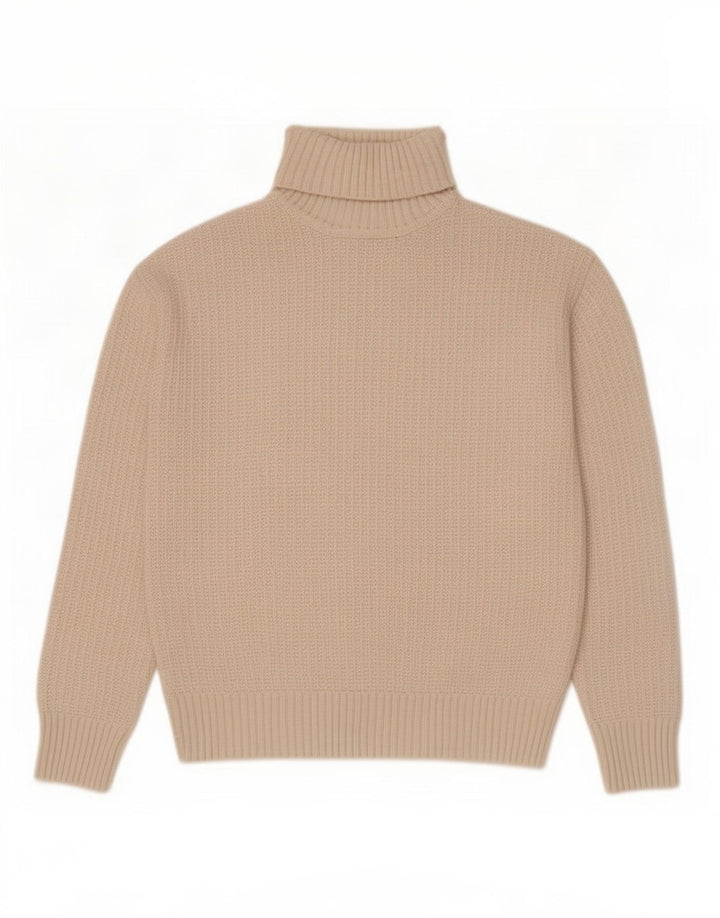 Marks & Spencer Rollkragenpullover für Damen, UK 10, Größe S, Beige, Polyester