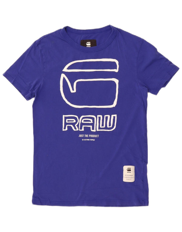 G-Star Herren Grafik T-Shirt Top XS Blau Baumwolle