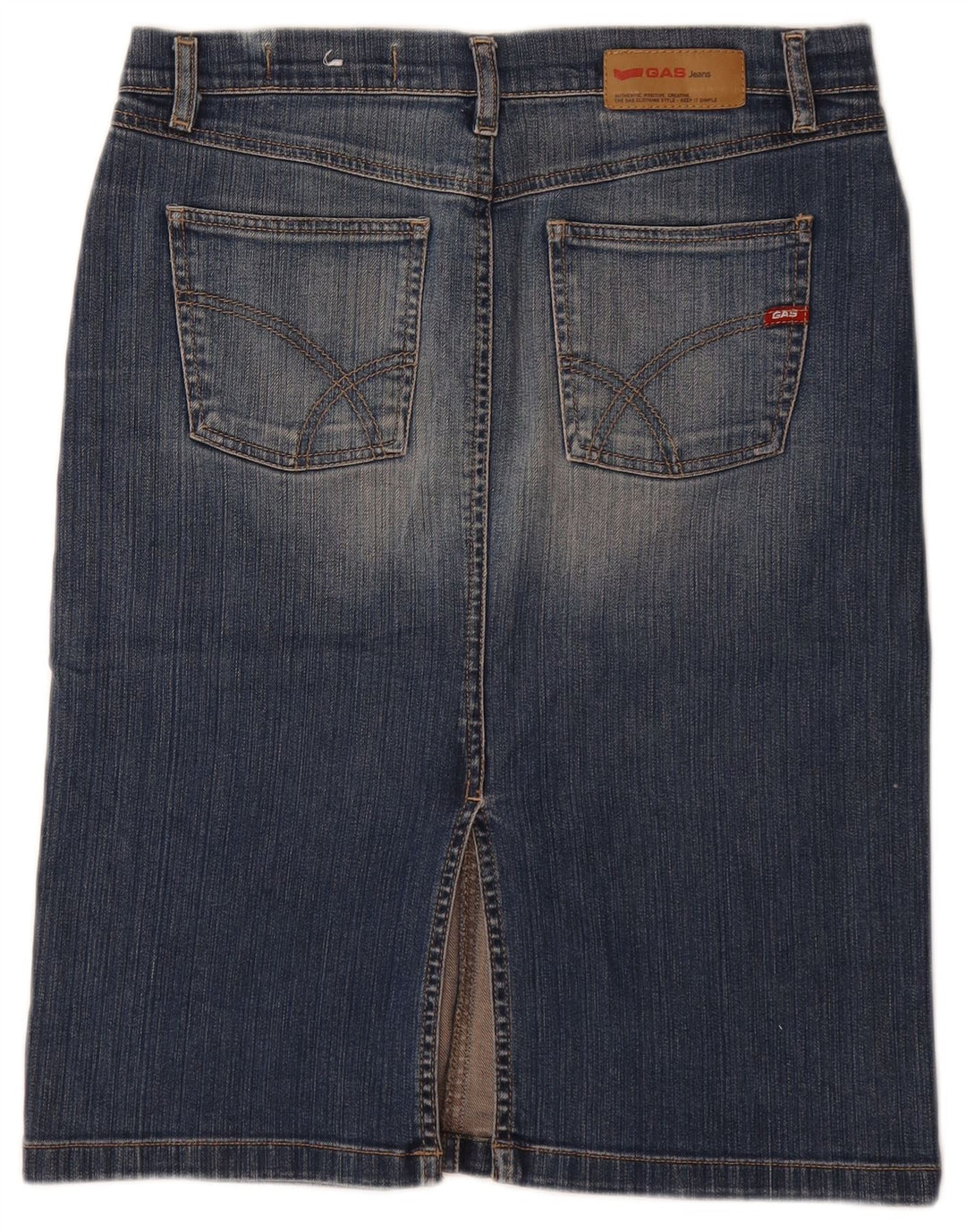 Gas Damen Jeansrock Medium W30 Blau