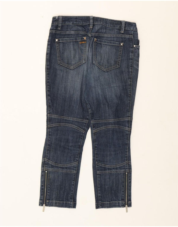 KAREN MILLEN Damen Slim Cropped Jeans UK 10 Small W29 L24 Blau