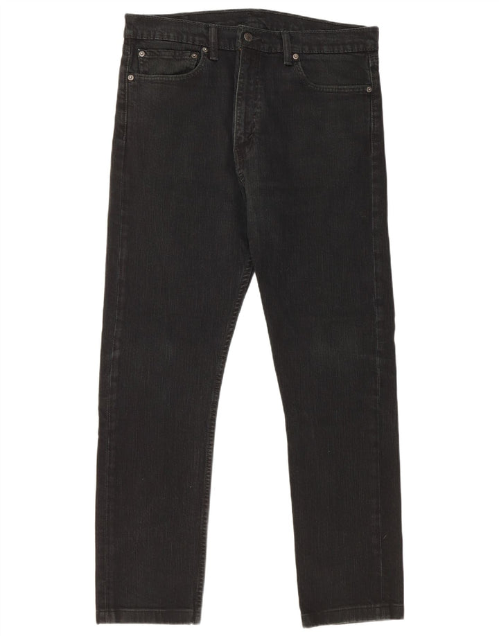LEVI'S Herren Straight Jeans W36 L29 Schwarze Baumwolle