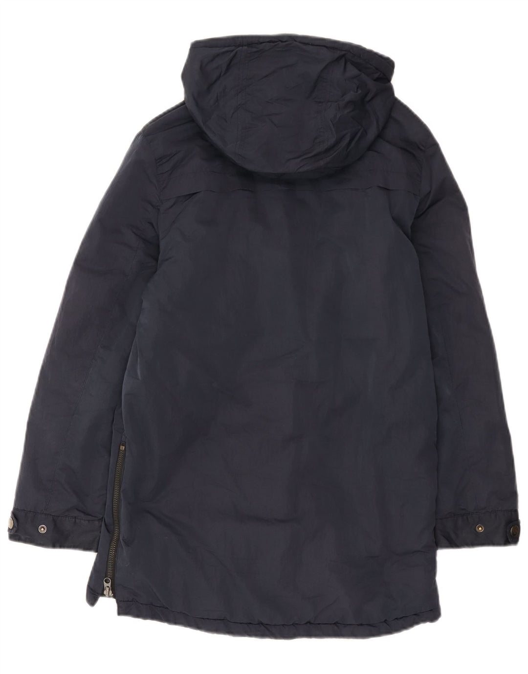 ZARA Jungen-Parka mit Kapuze, 11–12 Jahre, marineblaues Nylon