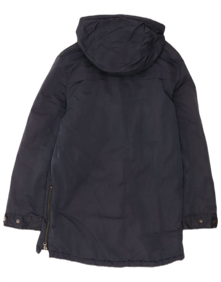 ZARA Jungen-Parka mit Kapuze, 11–12 Jahre, marineblaues Nylon