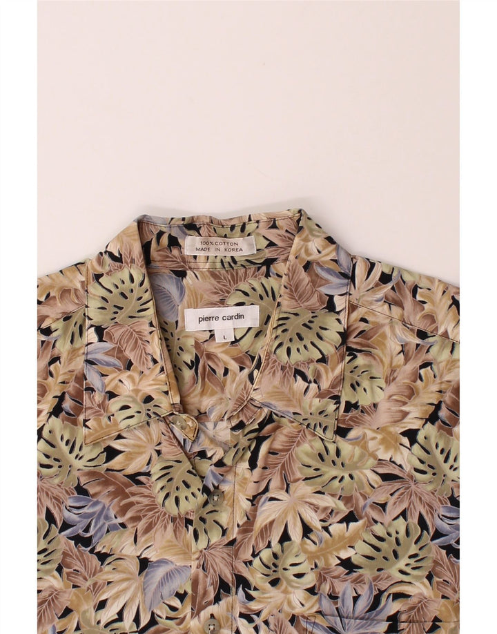PIERRE CARDIN Mens Abstract Pattern Short Sleeve Shirt Large Multicoloured Vintage Pierre Cardin and Second-Hand Pierre Cardin from Messina Hembry 