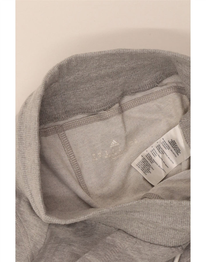 Adidas Damen-Trainingshose, UK 8/10, Größe S, grau geflecktes Polyester