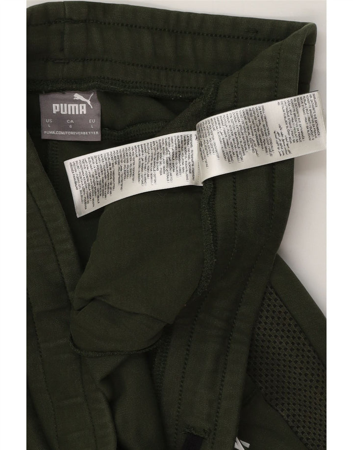 PUMA Herren-Trainingshose mit Grafik, groß, grüne Baumwolle
