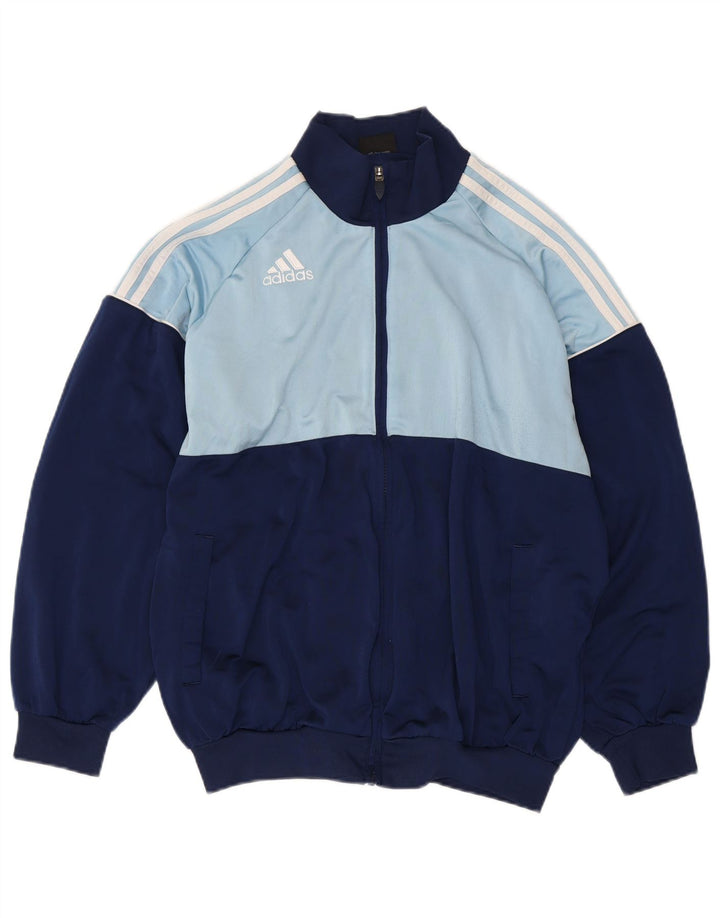 ADIDAS Herren-Trainingsanzug, UK, Größe 40/42, Mittelmarineblau, Farbblock-Polyester