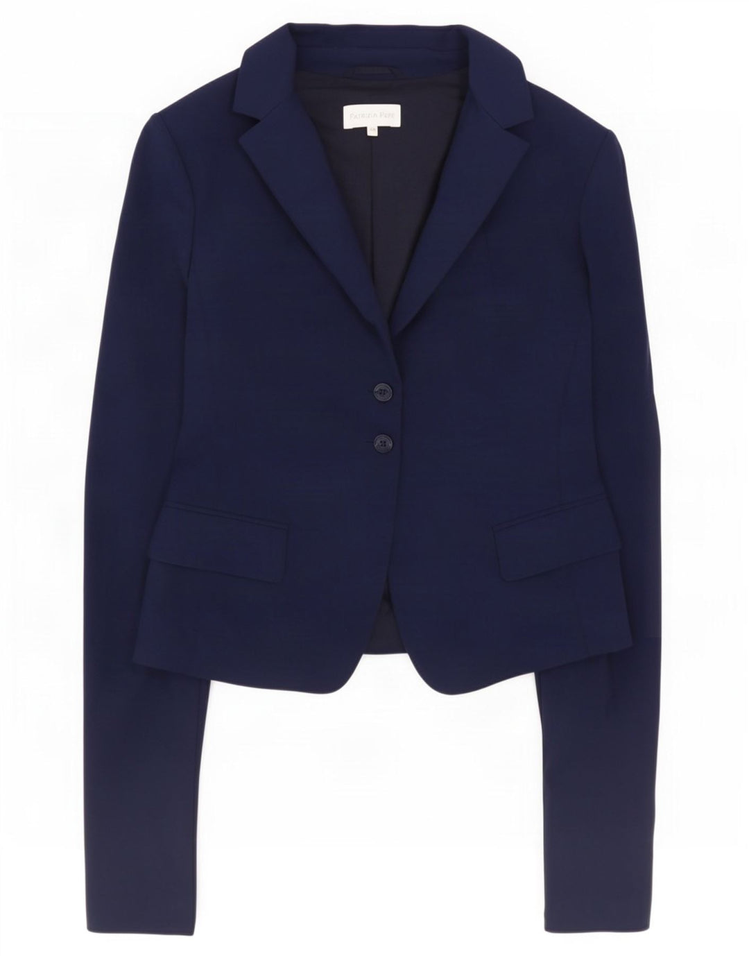 Patrizia Pepe Damen 2-Knopf-Blazerjacke IT 46 Große marineblaue Baumwolle