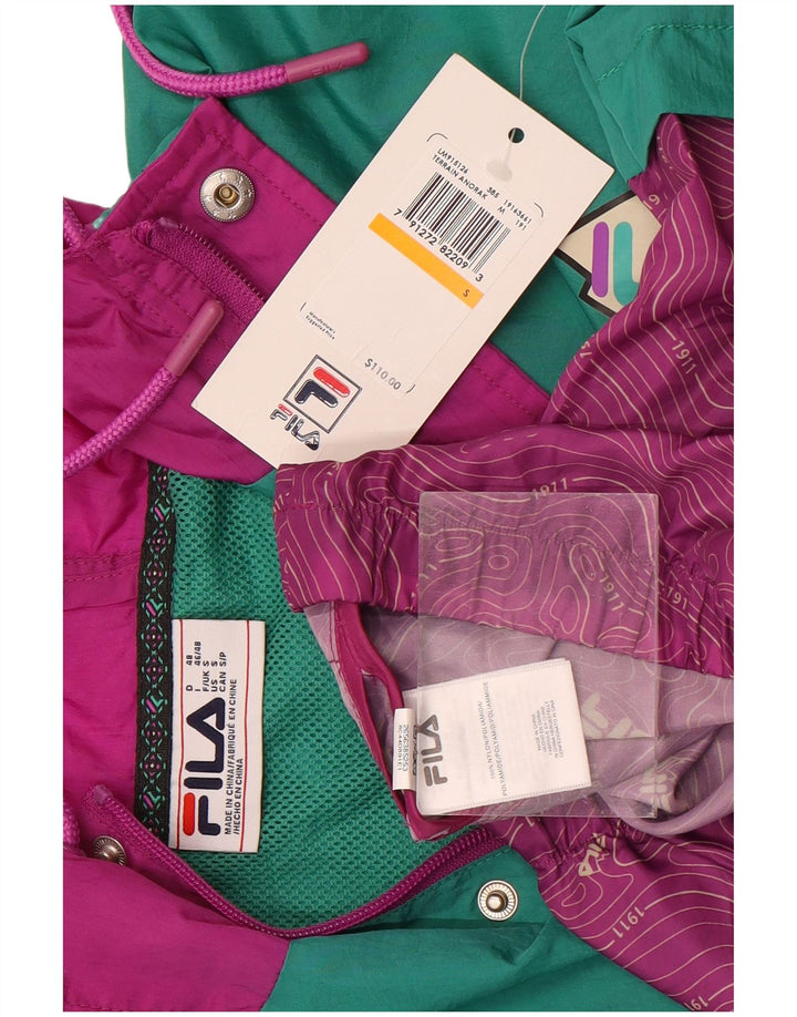 Fila Herren-Trainingsanzug mit Grafik-Pullover, Jacke, Größe S, Lila, Farbblock