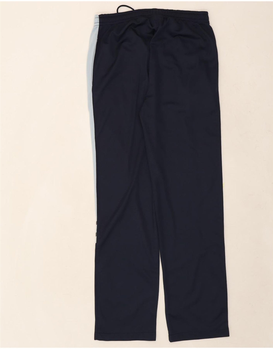 ASICS Mens Tracksuit Trousers Large  Navy Blue Colourblock Polyester Vintage Asics and Second-Hand Asics from Messina Hembry 