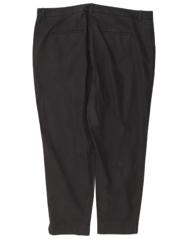 Marks & Spencer Gerade Chino-Hose für Damen, UK 18, XL, B38, L27, Grau, Baumwolle