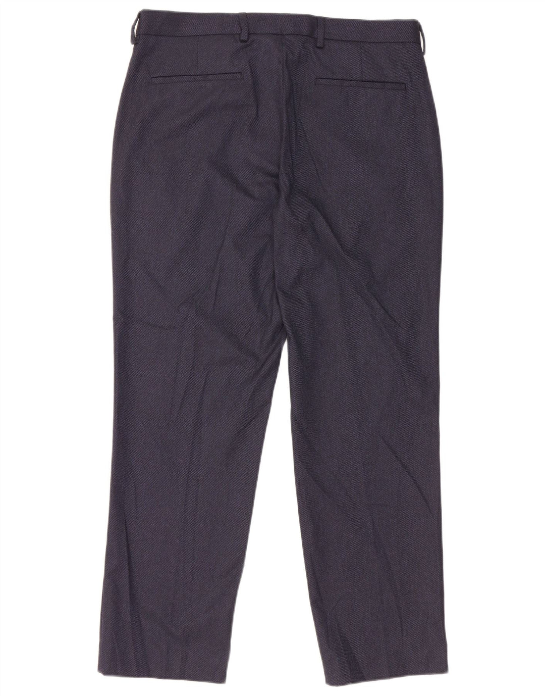 Gerade Herren-Anzughose von Marks & Spencer, W34, L29, Marineblau, Polyester
