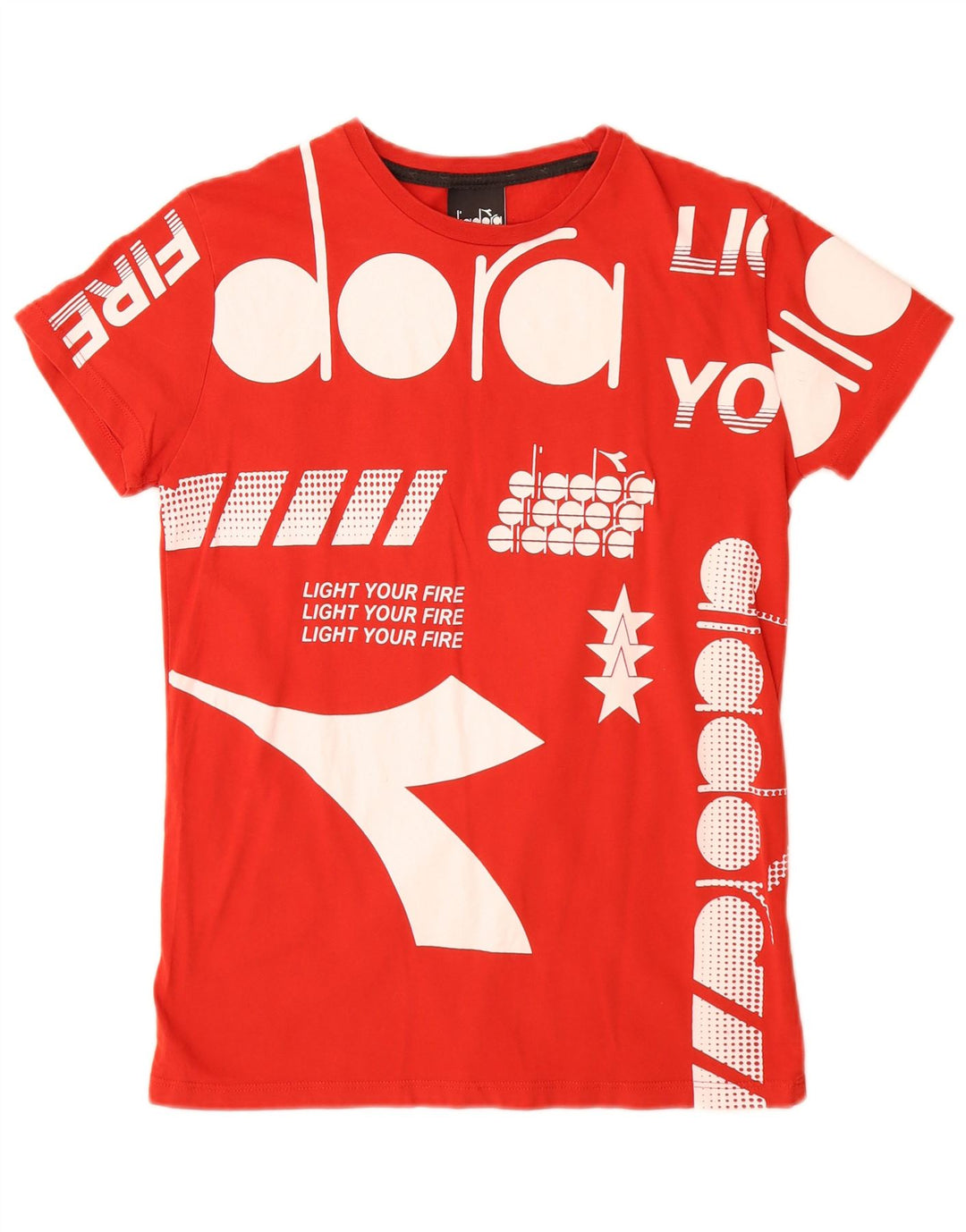 Diadora Jungen T-Shirt mit Grafik, 13–14 Jahre, Rot
