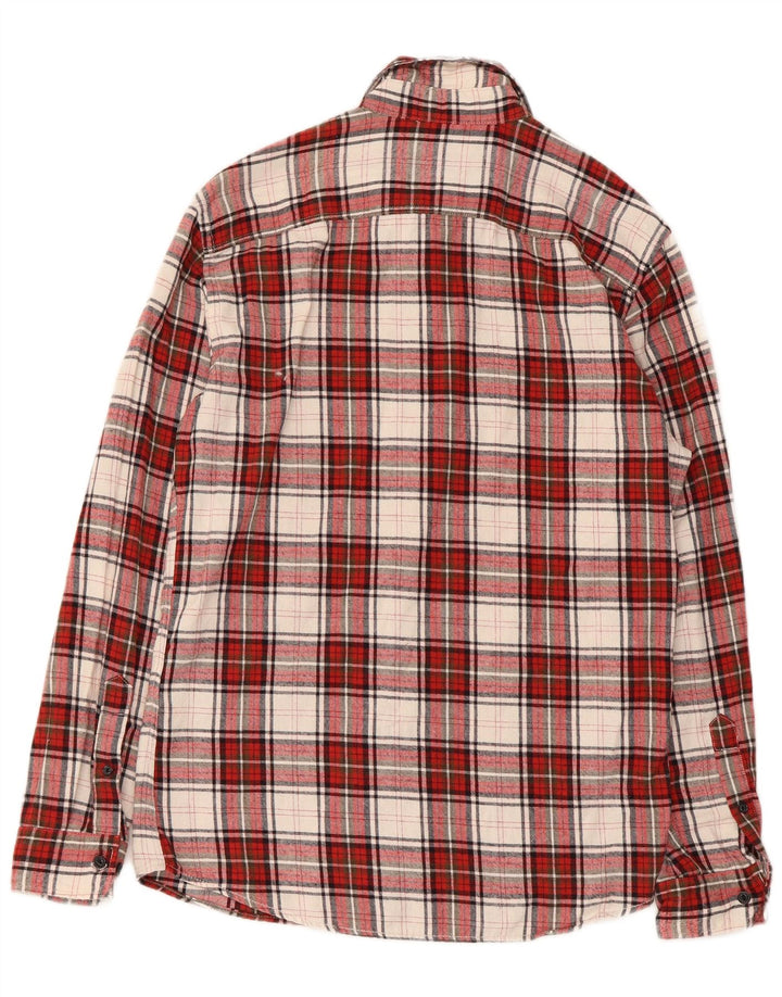 Jack & Jones Herren-Flanellhemd, mittelrot, kariert, Baumwolle