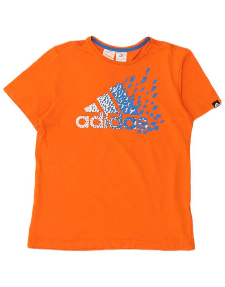ADIDAS Grafik-T-Shirt für Jungen, 13–14 Jahre, orange Baumwolle