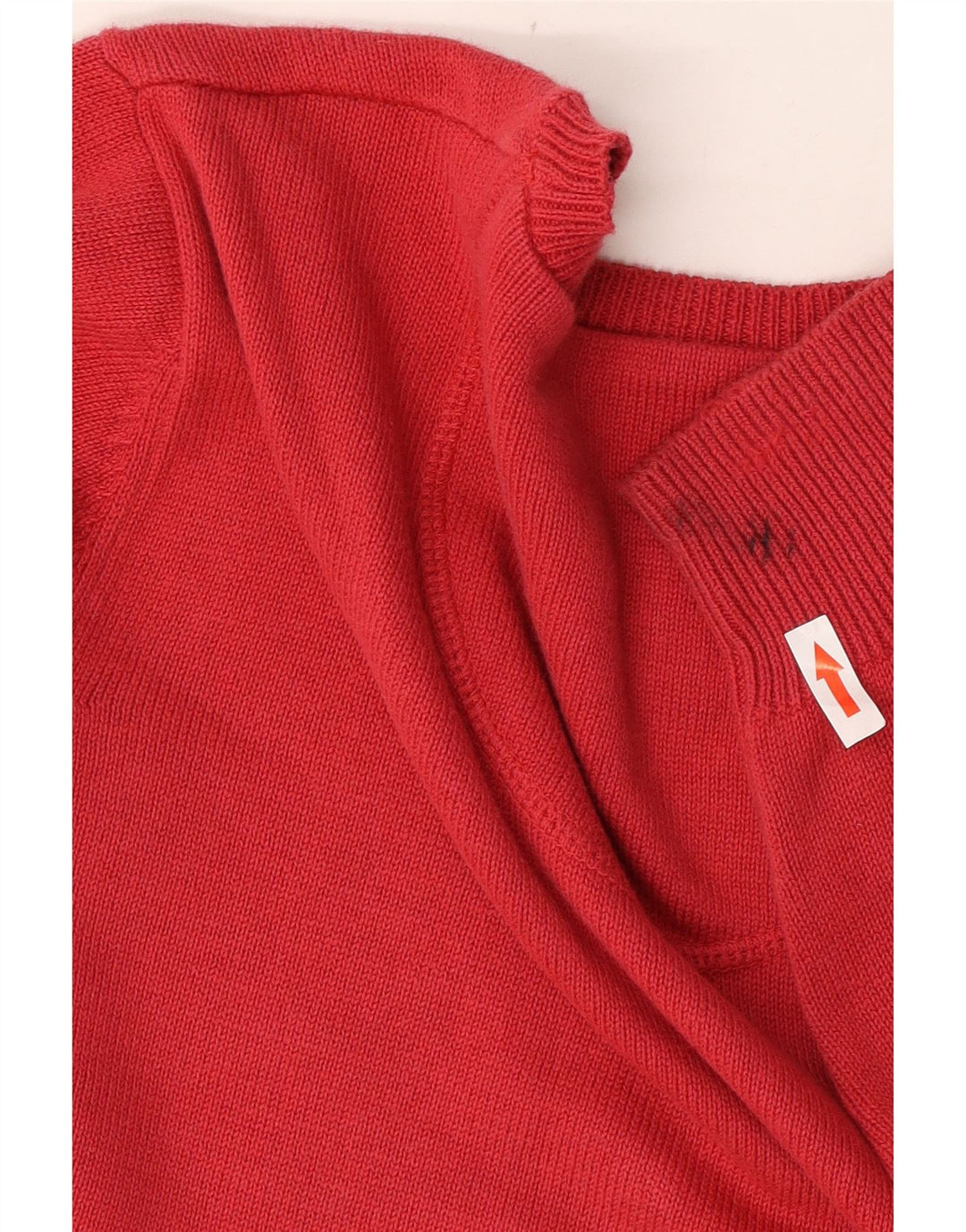 Marks & Spencer Herren Blauer Harbor-Pullover mit U-Boot-Ausschnitt, Größe S, rote Baumwolle