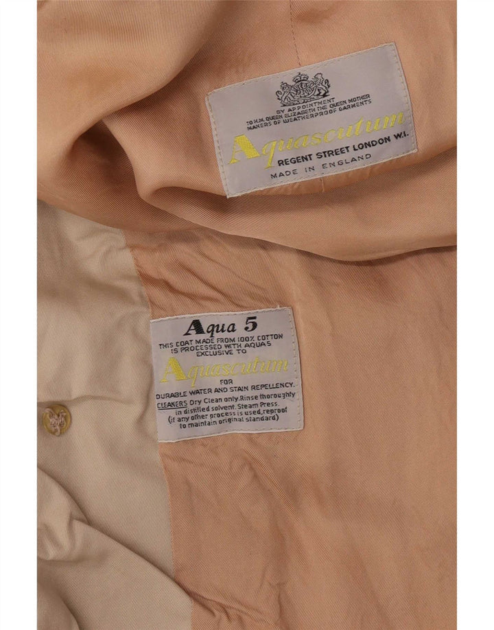 Aquascutum Herrenmantel UK 40 Large Beige Baumwolle