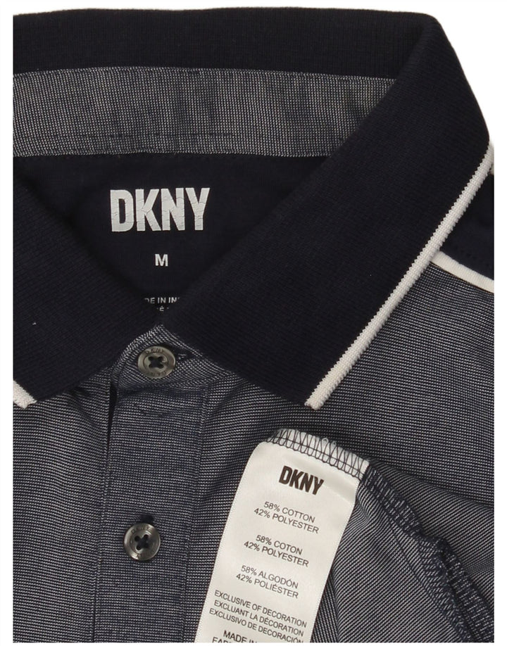 DKNY Herren-Poloshirt aus mittlerer marineblauer Baumwolle