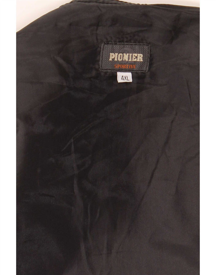 Pionier Herren Wildlederweste 4XL Schwarz