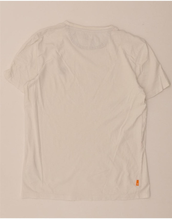 Timberland Slim Fit T-Shirt-Oberteil für Herren aus mittelweißer Baumwolle