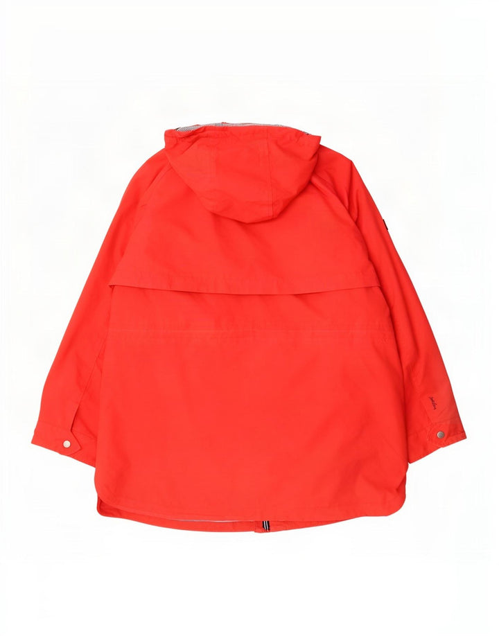 Joules Womens Hooded Oversized Rain Jacket UK 18 XL Rote Baumwolle