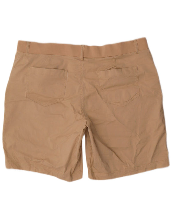 Lee Damen Riders Mid Rise Bermuda Shorts US 20 3XL W40 Beige Baumwolle
